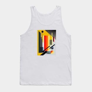 Bauhaus yellow and red artwork Tank Top